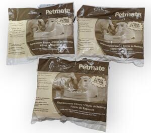 NWT Petmate Fresh Flow Pet Fountain Unbendable Replacement Filters 3-3 Packs